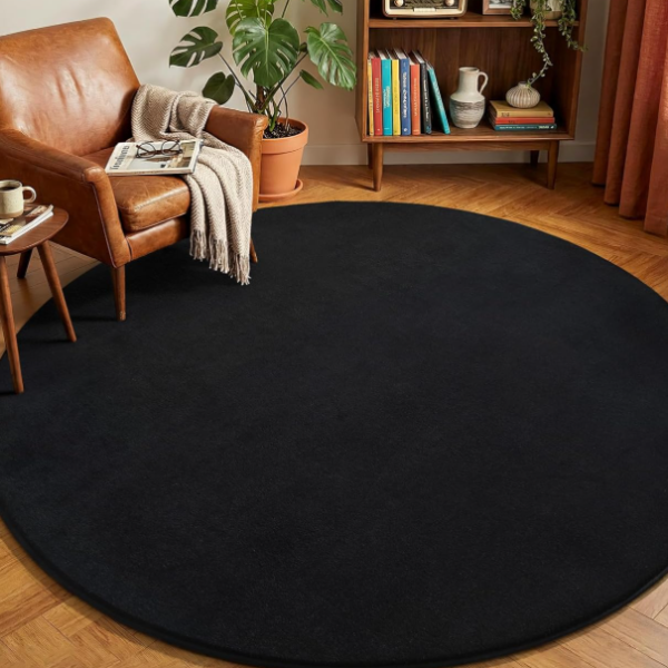 Round Rug: Memory Foam, Non-Slip, Soft, Plush