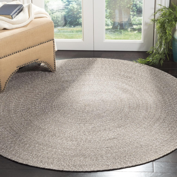 Round Rug: Hand-Woven Bohemian Style, Reversible