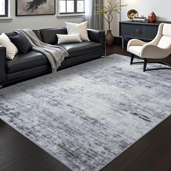 Abstract Style Rug: Washable, Non-Slip, Low-Pile