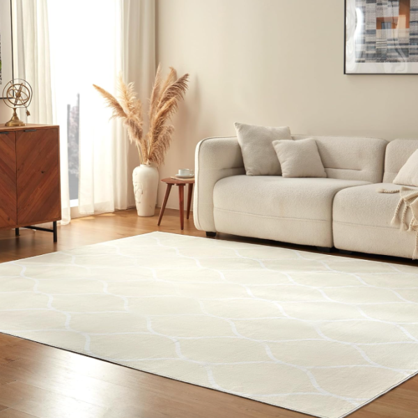 Geometric Print Rug: Machine Washable, Home Decor