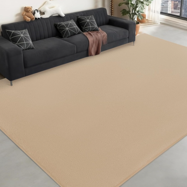 Thick Memory Foam Rug: Non-Slip, Minimalist Solid Color