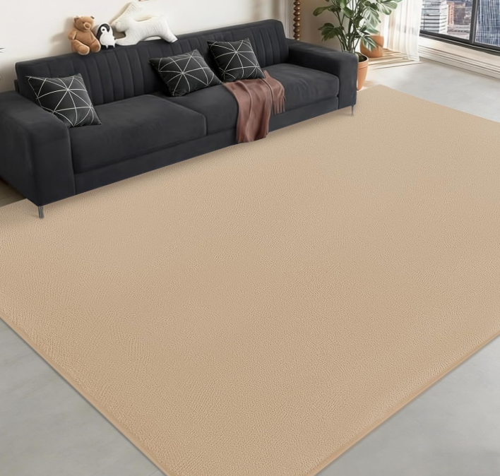 Thick Memory Foam Rug: Non-Slip, Minimalist Solid Color