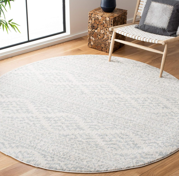 Moroccan Round Rug: Non-Shedding, Easy To Clean
