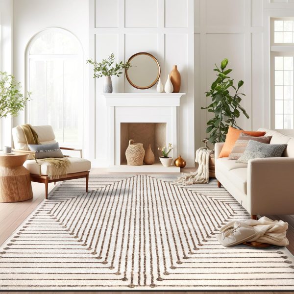 Abstract Line Rug: Geometric Texture, Modern