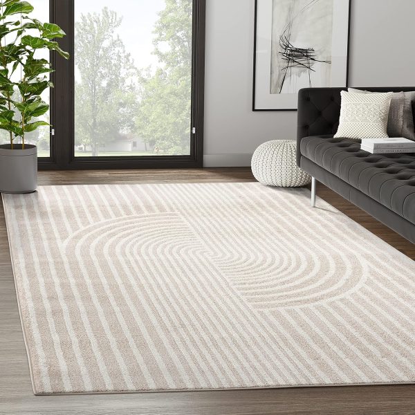 Modern Arched Rug: Soft, Stain-Resistant, Fade-Resistant
